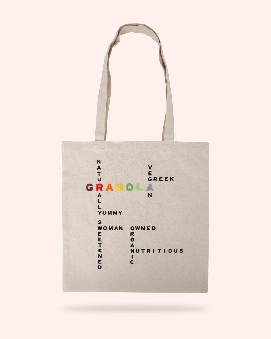 Κεντημένη Tote Bag Σταυρόλεξο