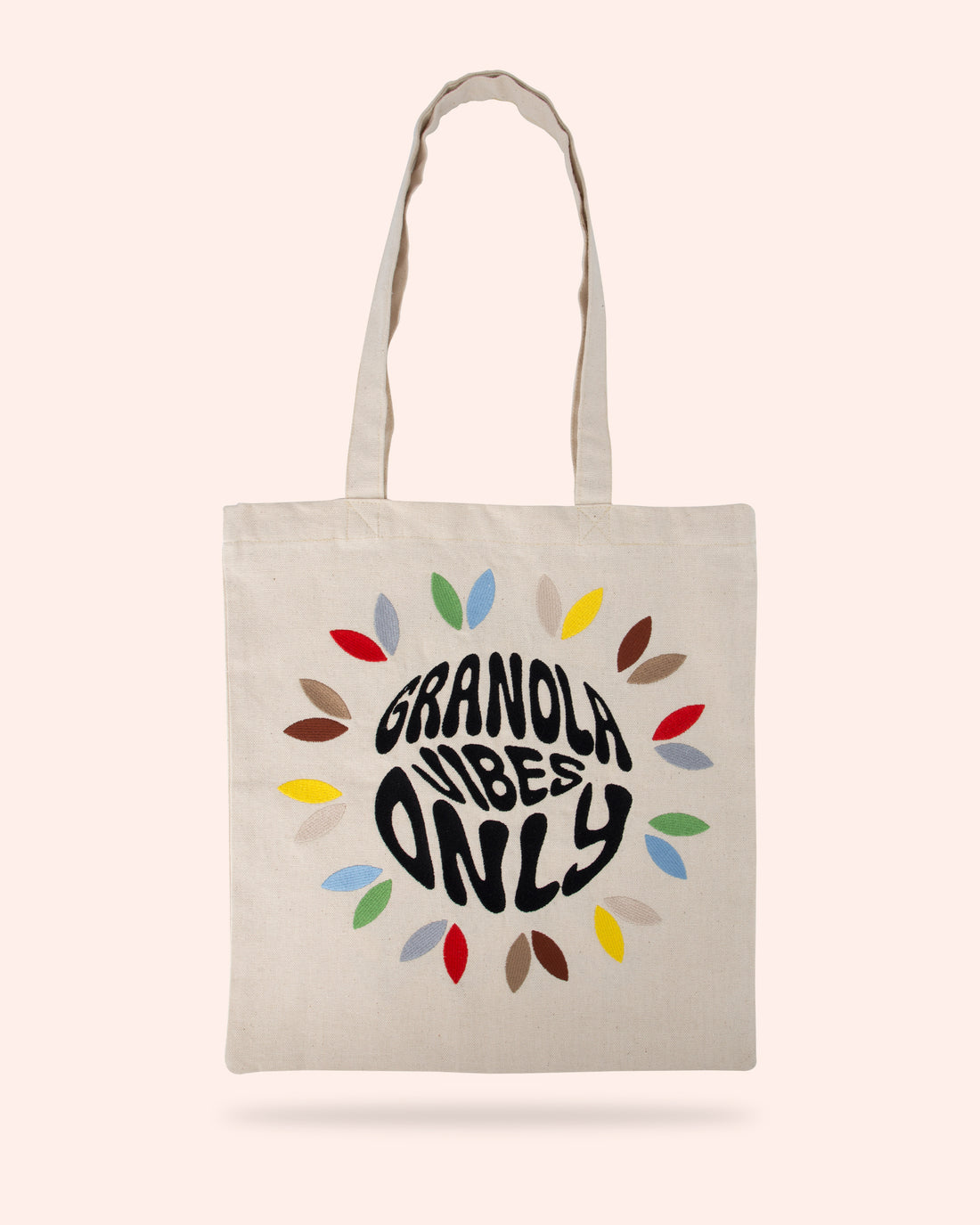 Κεντημένη Tote Bag Granola Vibes Only