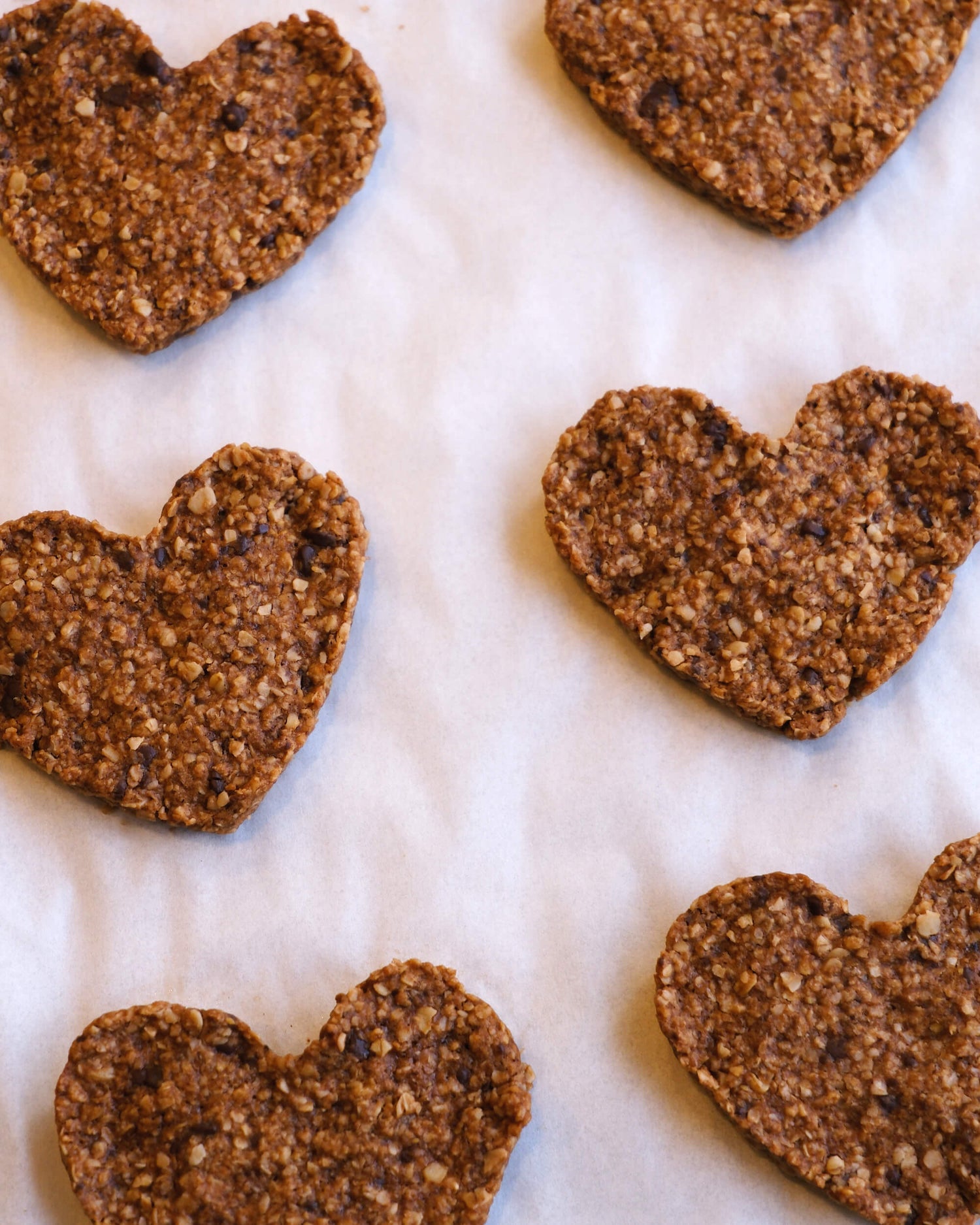 Heart-Shaped Granola Cookies Vanilla Choco