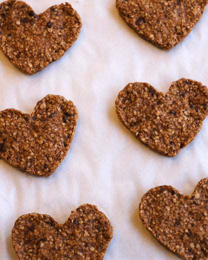 Heart-Shaped Granola Cookies Vanilla Choco